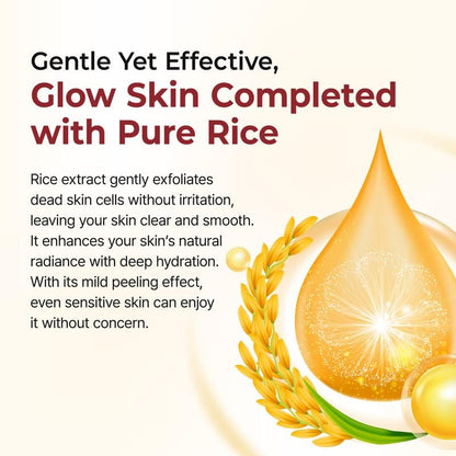 Peel Shot Glow Rice Ampoule Duo - Serums for Brightening, Exfoliating, and Moisturizing🌾