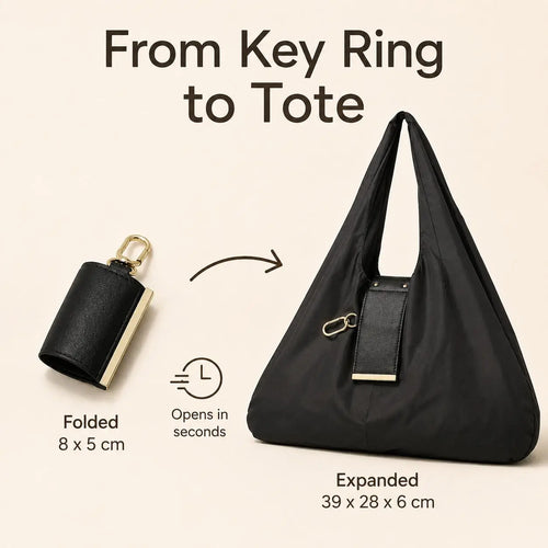 🛒Last Day 70% off! -Foldable Keychain Tote Bag – Pocket-Size Reusable Shopping Bag