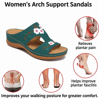 🌸Retro-style embroidered summer sandals | Ergonomic arch support — Walk all day without fatigue | Non-slip and breathable