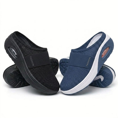 ✨ LAST DAY SALE-80% OFF ✨ BQODQO® Diabetic Air-Cushion Slip-On Walking Shoes, Orthopedic Diabetic Slippers, with Arch-Support for Women