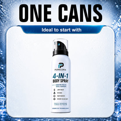 🔥 【Official Store】PURELORA® 4-in-1 Body Spray — Acne Clear · Fade Marks · Smooth Bumps · Exfoliating Mist | Salicylic Acid + Menthol + Caffeine + Tea Tree | Made in UK