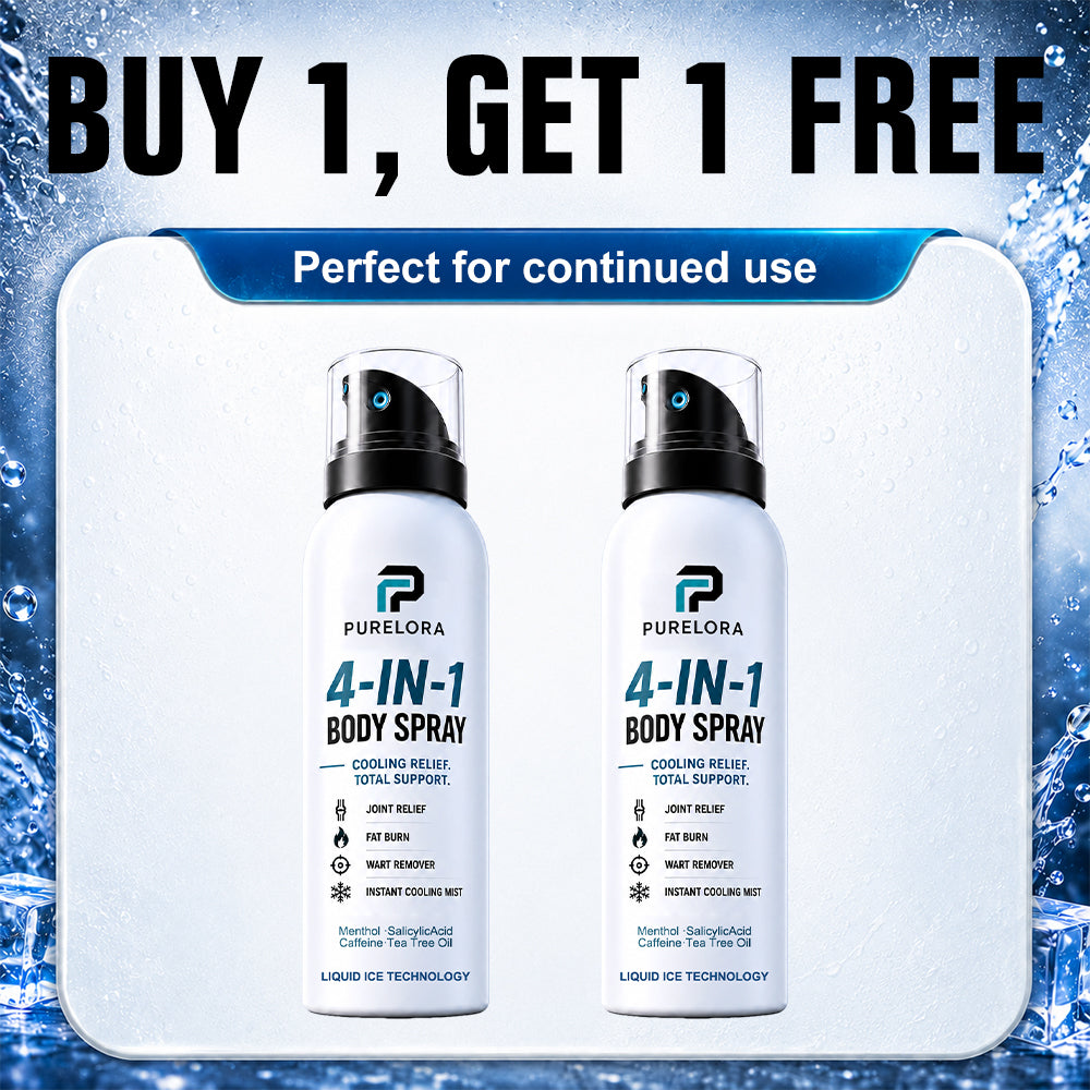 🔥 【Official Store】PURELORA® 4-in-1 Body Spray — Acne Clear · Fade Marks · Smooth Bumps · Exfoliating Mist | Salicylic Acid + Menthol + Caffeine + Tea Tree | Made in UK