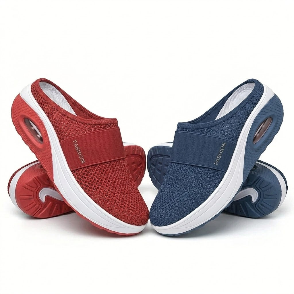 ✨ LAST DAY SALE-80% OFF ✨ BQODQO® Diabetic Air-Cushion Slip-On Walking Shoes, Orthopedic Diabetic Slippers, with Arch-Support for Women