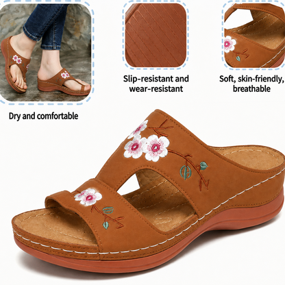 🌸Retro-style embroidered summer sandals | Ergonomic arch support — Walk all day without fatigue | Non-slip and breathable