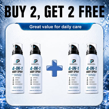🔥 【Official Store】PURELORA® 4-in-1 Body Spray — Acne Clear · Fade Marks · Smooth Bumps · Exfoliating Mist | Salicylic Acid + Menthol + Caffeine + Tea Tree | Made in UK