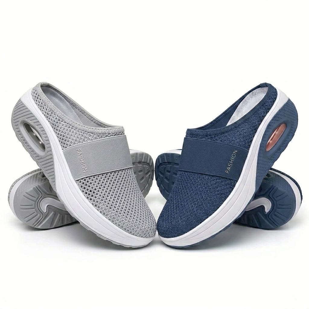 ✨ LAST DAY SALE-80% OFF ✨ BQODQO® Diabetic Air-Cushion Slip-On Walking Shoes, Orthopedic Diabetic Slippers, with Arch-Support for Women