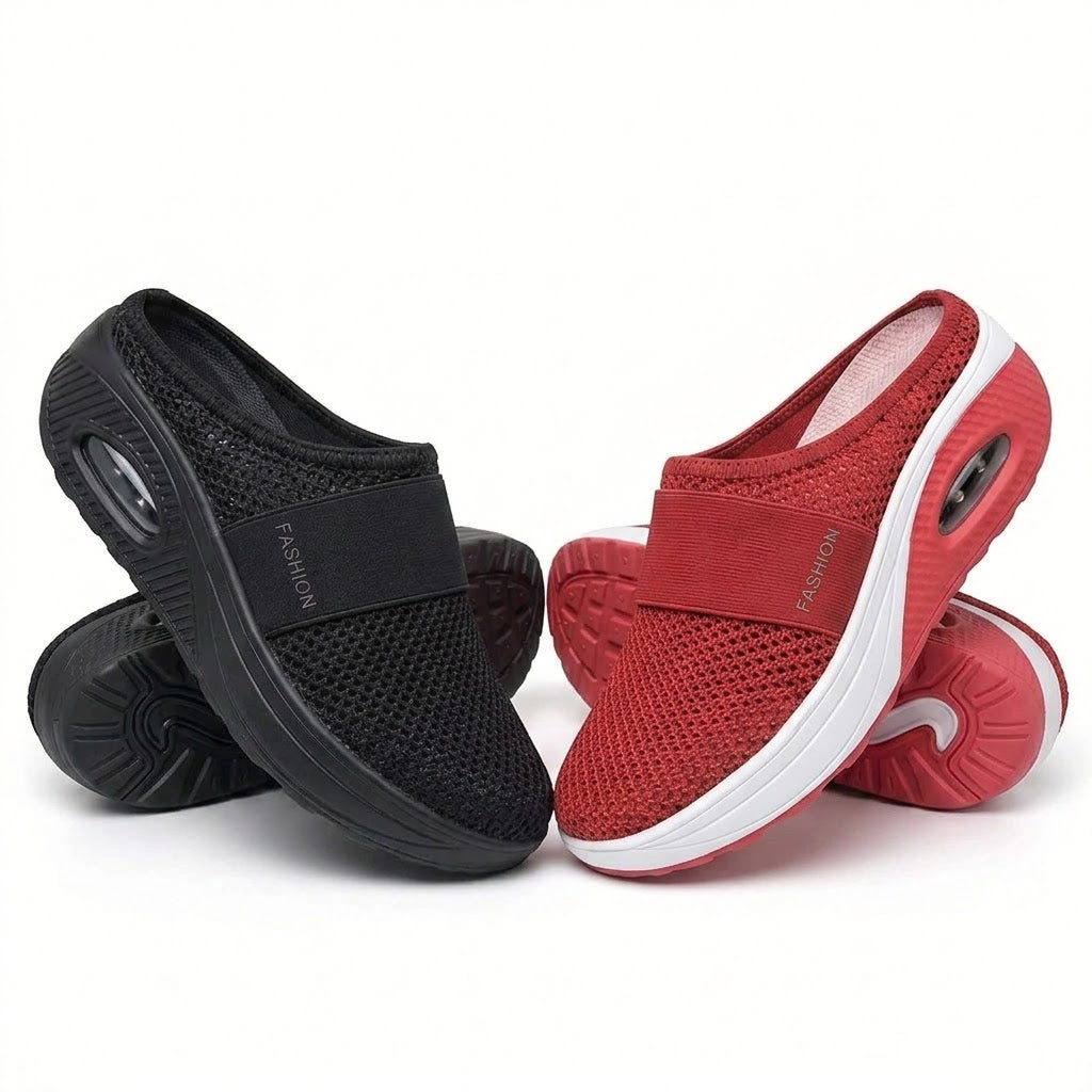 ✨ LAST DAY SALE-80% OFF ✨ BQODQO® Diabetic Air-Cushion Slip-On Walking Shoes, Orthopedic Diabetic Slippers, with Arch-Support for Women