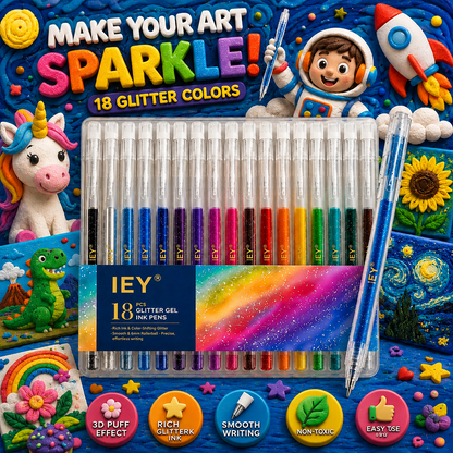 🎨Popcorn IEY® 3D Puffy Pens 18-Color Set | Magical Coloring Pens That “Rise” After Drawing | Kids’ Early Learning DIY Craft Gift Set