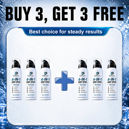 🔥 【Official Store】PURELORA® 4-in-1 Body Spray — Acne Clear · Fade Marks · Smooth Bumps · Exfoliating Mist | Salicylic Acid + Menthol + Caffeine + Tea Tree | Made in UK