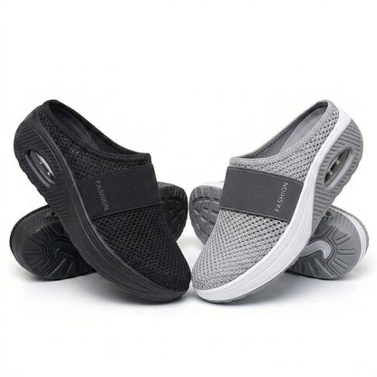 ✨ LAST DAY SALE-80% OFF ✨ BQODQO® Diabetic Air-Cushion Slip-On Walking Shoes, Orthopedic Diabetic Slippers, with Arch-Support for Women