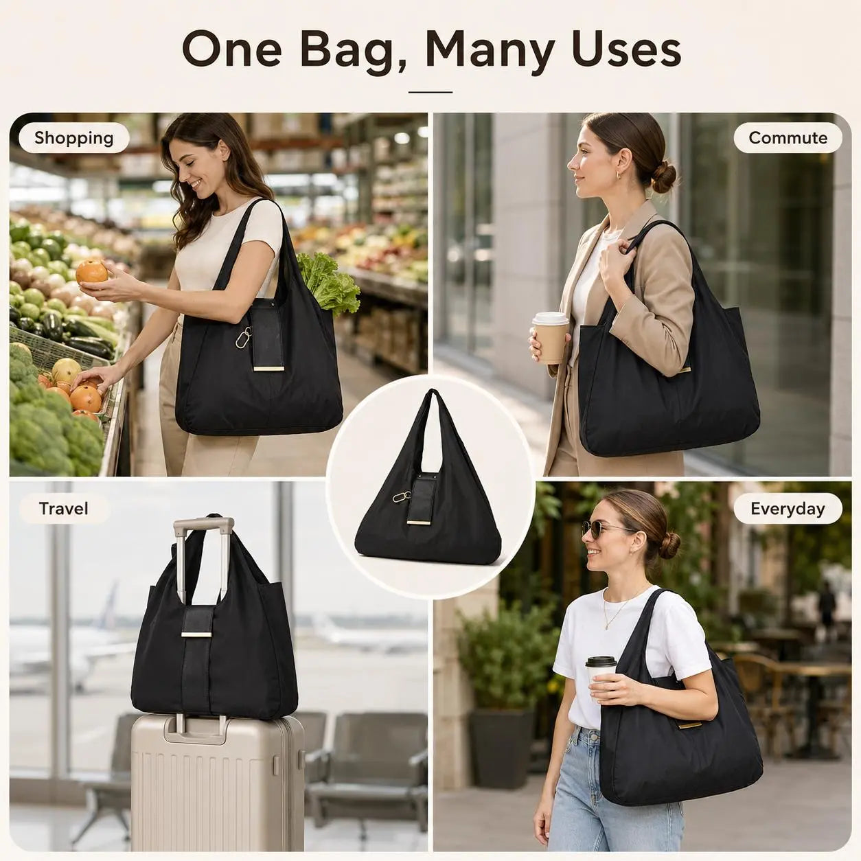 🛒Last Day 70% off! -Foldable Keychain Tote Bag – Pocket-Size Reusable Shopping Bag