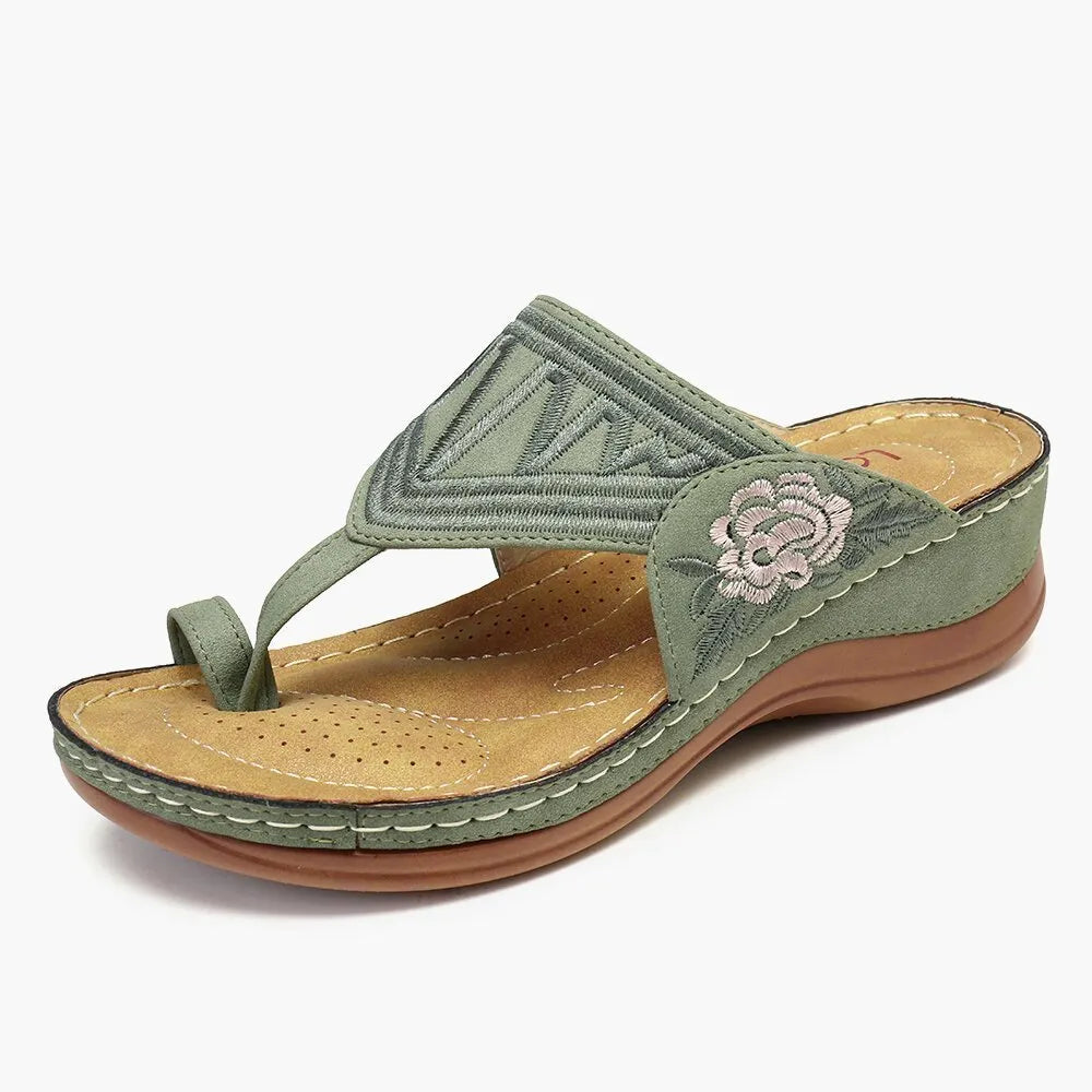 🌸Retro-style embroidered summer sandals | Ergonomic arch support — Walk all day without fatigue | Non-slip and breathable