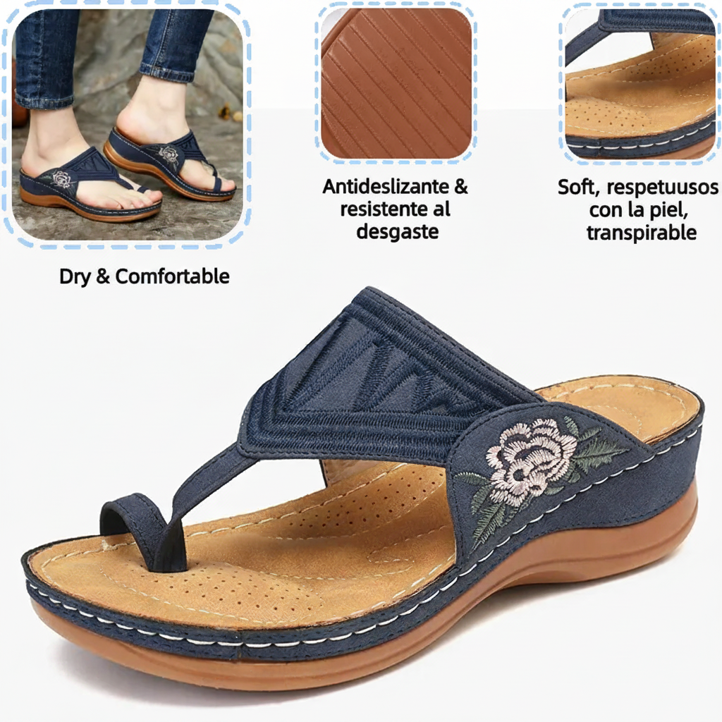 🌸Retro-style embroidered summer sandals | Ergonomic arch support — Walk all day without fatigue | Non-slip and breathable