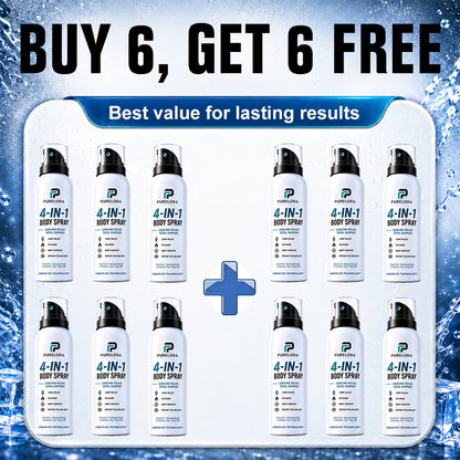 🔥 【Official Store】PURELORA® 4-in-1 Body Spray — Acne Clear · Fade Marks · Smooth Bumps · Exfoliating Mist | Salicylic Acid + Menthol + Caffeine + Tea Tree | Made in UK