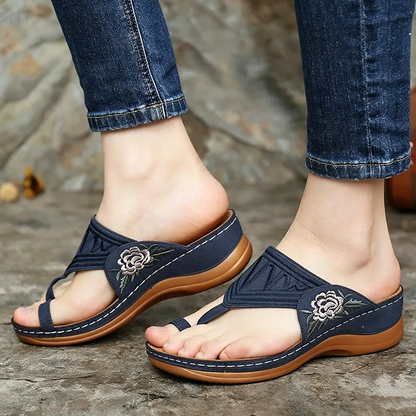 🌸Retro-style embroidered summer sandals | Ergonomic arch support — Walk all day without fatigue | Non-slip and breathable