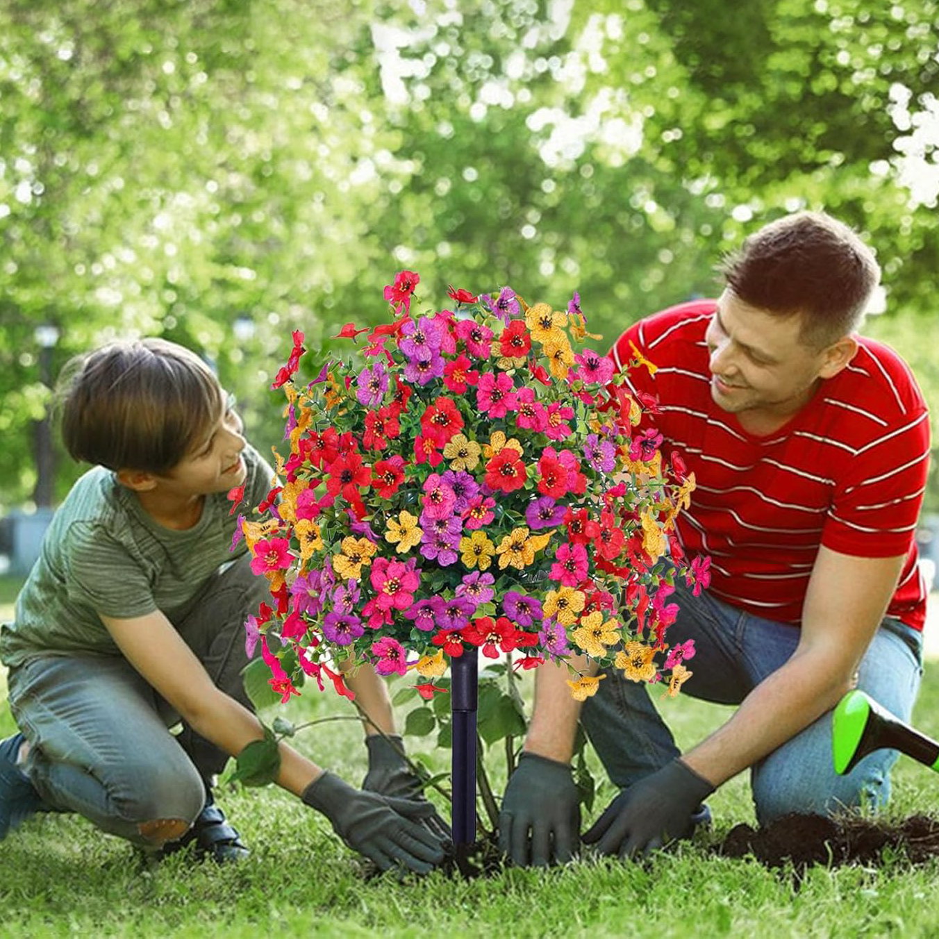 🎁Last Day Sale - 50% Off🔥Artificial Potted Trees With Ground Stakes🌼