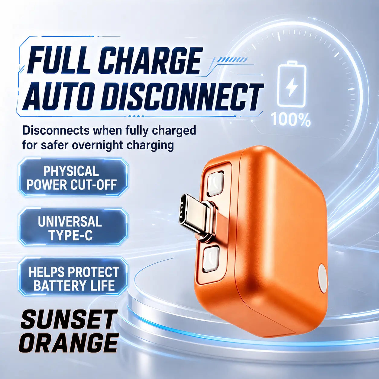 140W USB-C AI Smart Auto Power-Off Charging Protector