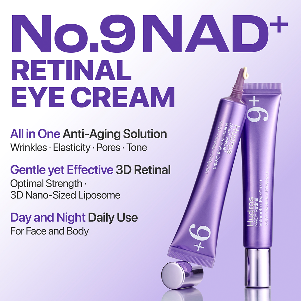 ✨Hudros® No.9 NAD+ Retinal Volumetox Eye Cream 20ml (Tube)💜
