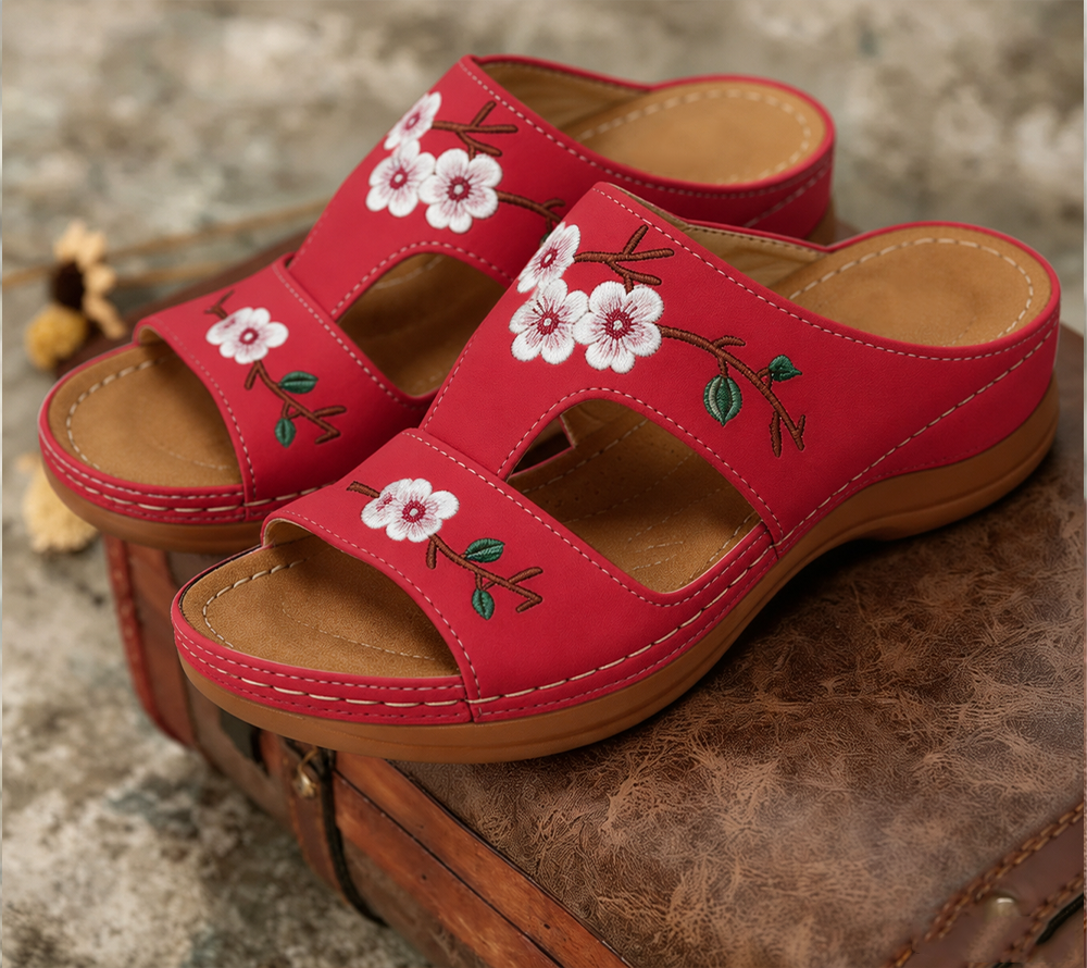 🌸Retro-style embroidered summer sandals | Ergonomic arch support — Walk all day without fatigue | Non-slip and breathable