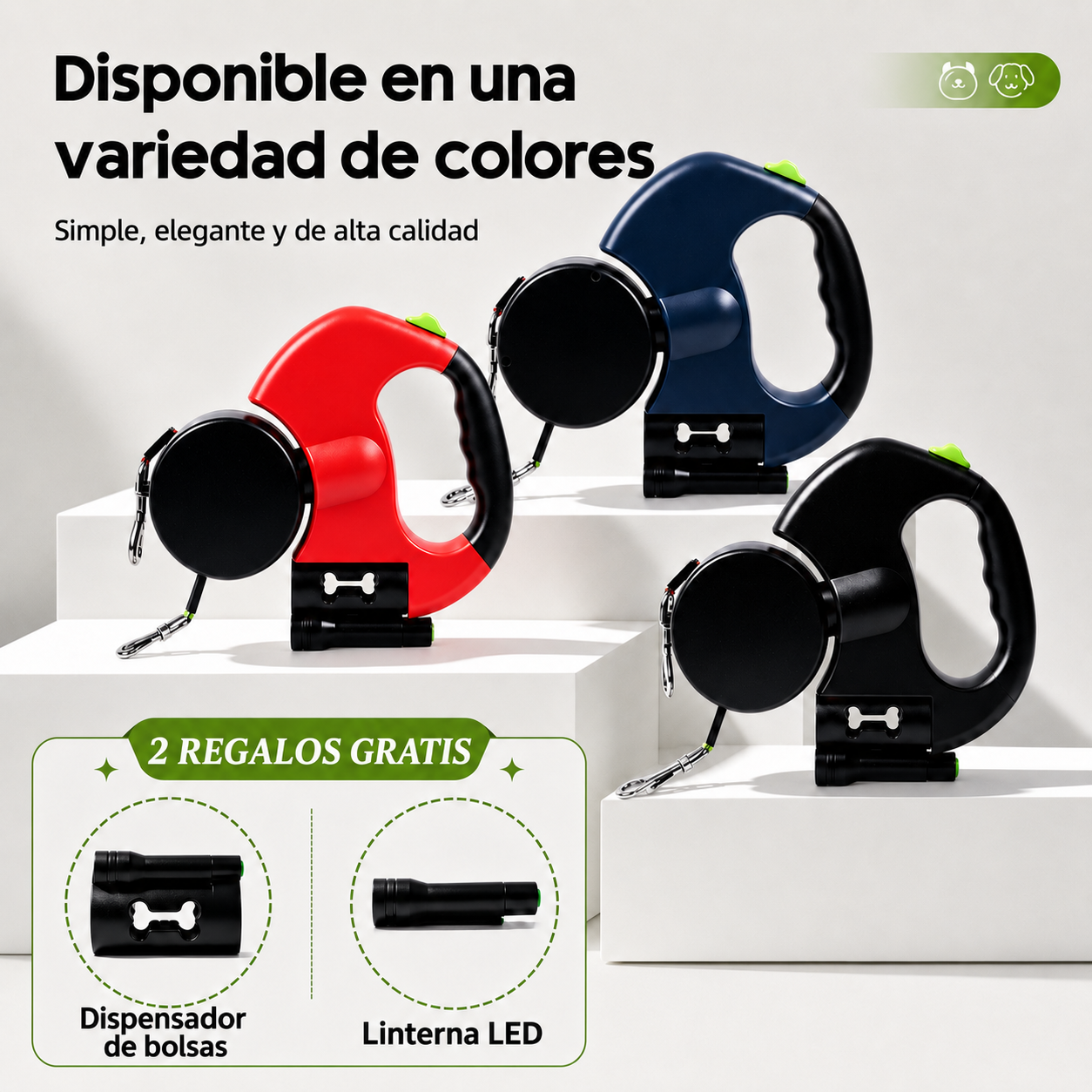 Duo Dog Leash — Dual Retractable Dog Leash for 2 Dogs