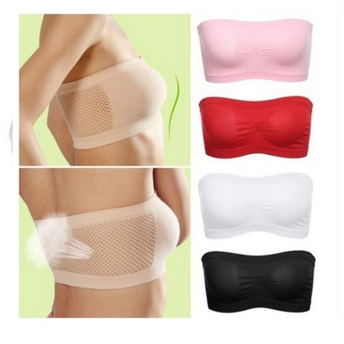 Spring Summer Women Bra Seamless Tube Top Bra Strapless Bandeau Push up Bra Women's Underwear Basic Stretch Underwear Lingerie