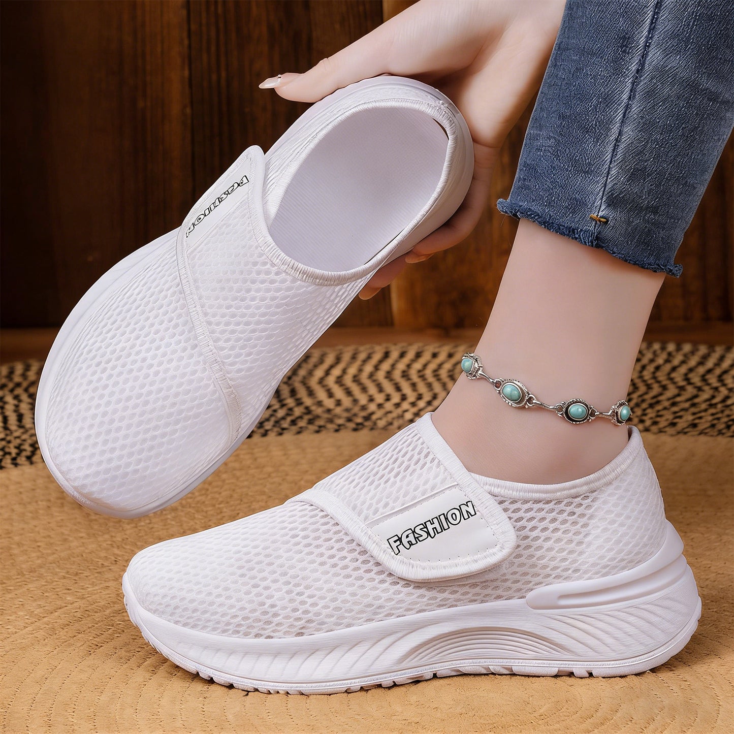 🔥 LAST DAY SALE-80% OFF ✨ BQODQO® Diabetic Air-Cushion Slip-On Walking Shoes, Orthopedic Diabetic Slippers, with Arch-Support for Women