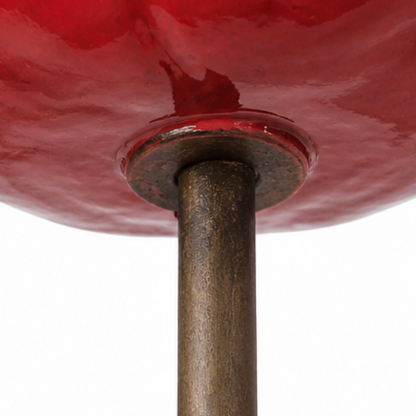 Hand-Formed Poppy Bird Bath Garden Stake