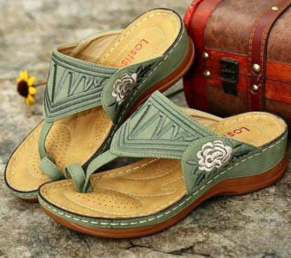 🌸Retro-style embroidered summer sandals | Ergonomic arch support — Walk all day without fatigue | Non-slip and breathable