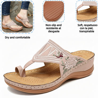🌸Retro-style embroidered summer sandals | Ergonomic arch support — Walk all day without fatigue | Non-slip and breathable