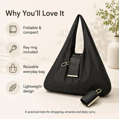 🛒Last Day 70% off! -Foldable Keychain Tote Bag – Pocket-Size Reusable Shopping Bag