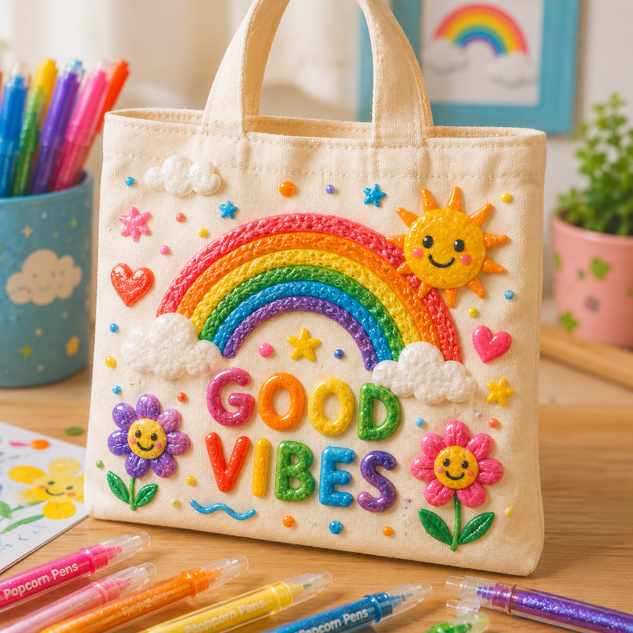 🎨Popcorn IEY® 3D Puffy Pens 18-Color Set | Magical Coloring Pens That “Rise” After Drawing | Kids’ Early Learning DIY Craft Gift Set