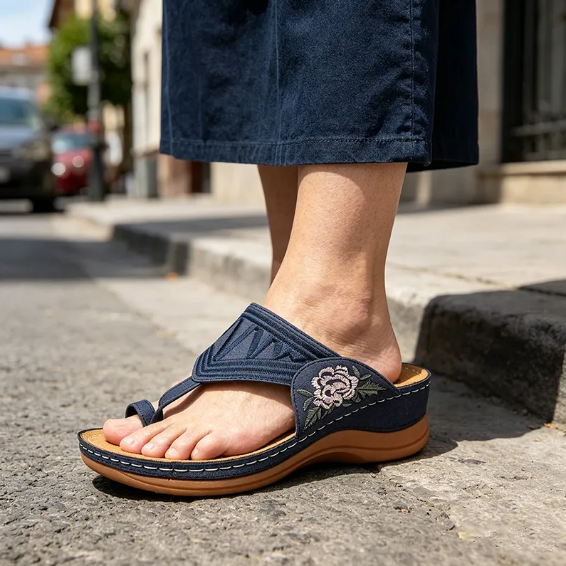 🌸Retro-style embroidered summer sandals | Ergonomic arch support — Walk all day without fatigue | Non-slip and breathable