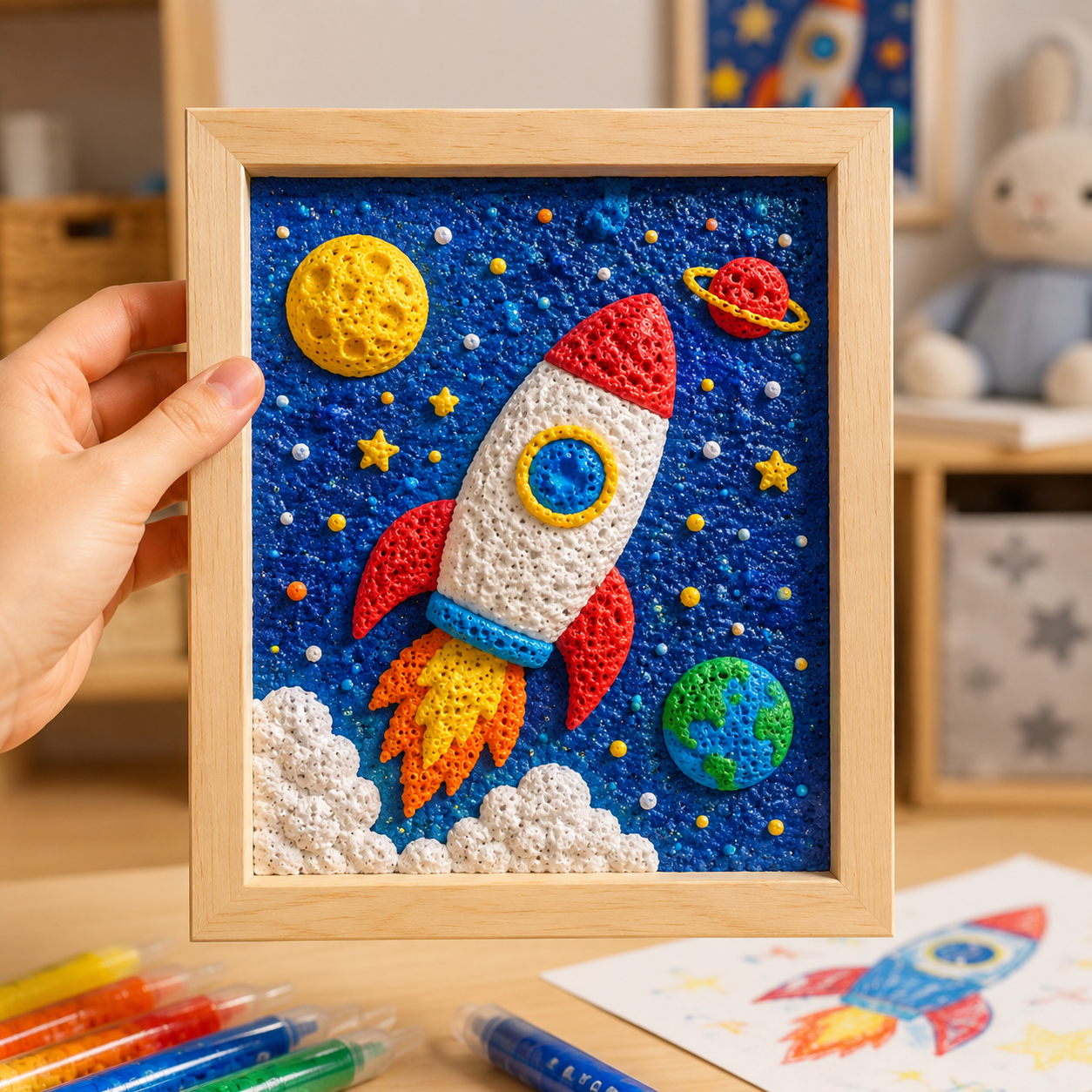 🎨Popcorn IEY® 3D Puffy Pens 18-Color Set | Magical Coloring Pens That “Rise” After Drawing | Kids’ Early Learning DIY Craft Gift Set