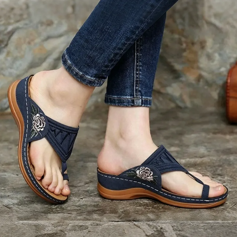 🌸Retro-style embroidered summer sandals | Ergonomic arch support — Walk all day without fatigue | Non-slip and breathable