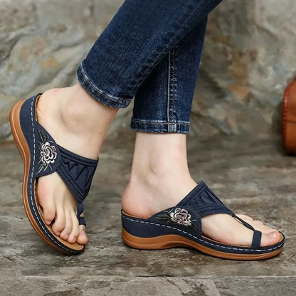 🌸Retro-style embroidered summer sandals | Ergonomic arch support — Walk all day without fatigue | Non-slip and breathable