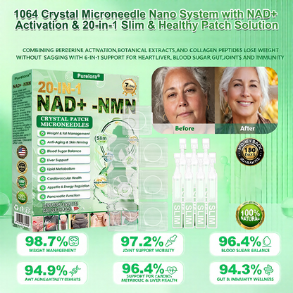 🔥New Arrival |Purelora® Crystal Microneedle Nano System with NAD⁺ Activation & 20-in-1 Slim & Healthy Pacth Solution