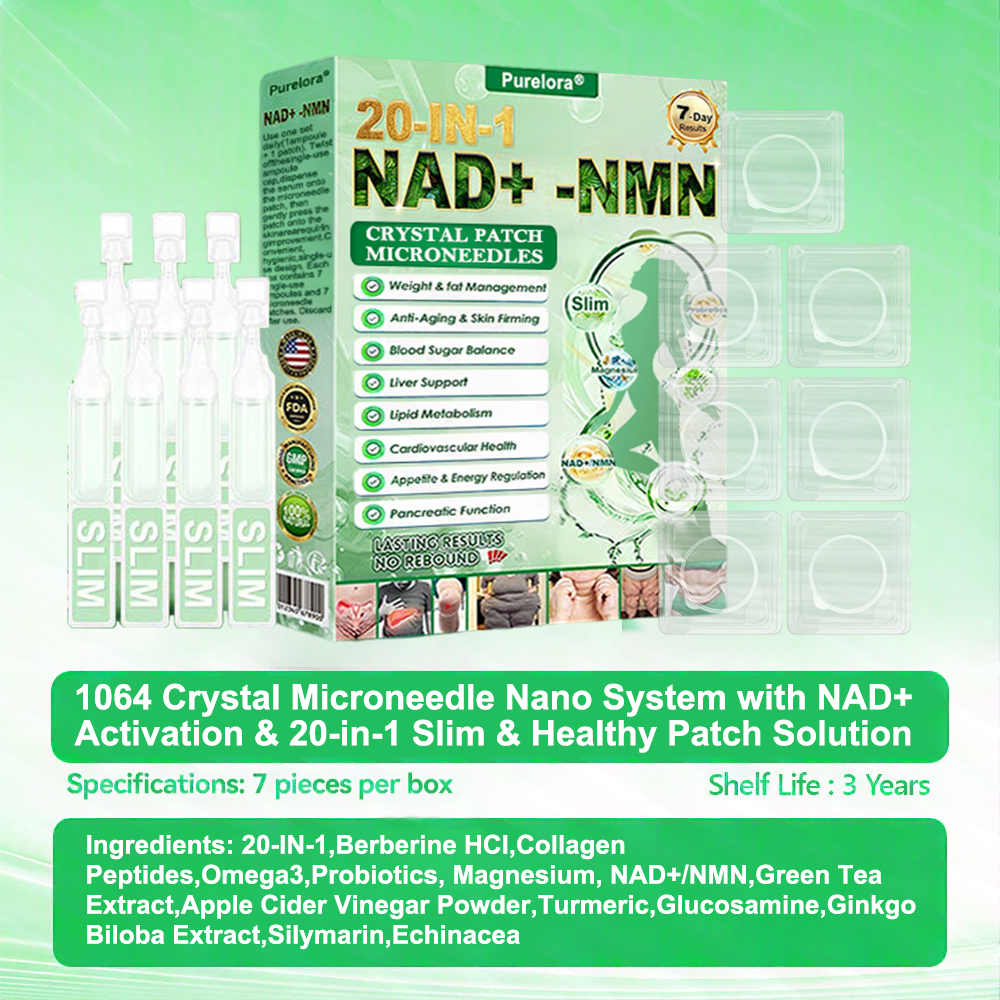🔥New Arrival |Purelora® Crystal Microneedle Nano System with NAD⁺ Activation & 20-in-1 Slim & Healthy Pacth Solution